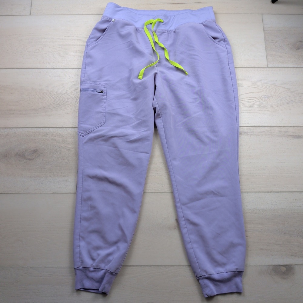 Figs Zamora Jogger Scrub Pants Purple Neon Yellow Drawstring XL W23SW2017